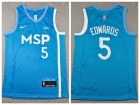 Minnesota Timberwolves #5 Anthony Edwards Light Blue 2019-20 City Jersey