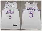 Minnesota Timberwolves #5 Anthony Edwards White Earned Edition Jersey