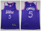 Minnesota Timberwolves #5 Anthony Edwards Purple City Jersey