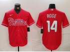 Philadelphia Phillies #14 Pete Rose Red Cool Base Jersey