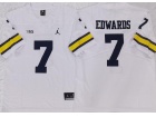 Michigan Wolverines #7 Donovan Edwards White Vapor Limited Jersey