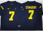 Michigan Wolverines #7 Donovan Edwards Navy Blue Vapor Limited Jersey