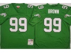 Philadelphia Eagles #99 Jerome Brown Kelly Green 1990 Throwback Jersey