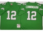 Philadelphia Eagles #12 Randall Cunningham Kelly Green 1990 Throwback Jersey