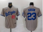 Los Angeles Dodgers #23 Kirk Gibson Grey Limited Players Jersey