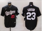 Los Angeles Dodgers #23 Kirk Gibson Black Limited Players Jersey