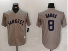 New York Yankees #8 Yogi Berra Grey Nike Cooperstown Collection Player Jersey