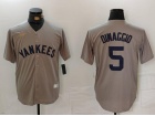 New York Yankees #5 Joe DiMaggio Grey Nike Cooperstown Collection Player Jersey