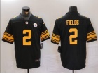 Pittsburgh Steelers #2 Justin Fields Black Color Rush Limited Jersey