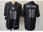 Chicago Bears #18 Caleb Williams Black RFLCTV Limited Jersey