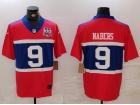 New York Giants #9 Malik Nabers Century Red with 100th Patch Vapor F.U.S.E. Limited Jersey