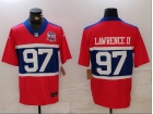 New York Giants #97 Dexter Lawrence II Century Red with 100th Patch Vapor F.U.S.E. Limited Jersey