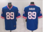 New York Giants #89 Mark Bavaro Blue Throwback Limited Jersey