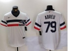 Chicago White Sox #79 Jose Abreu White 2024 New Style Cooperstown Collection Jersey