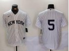 New York Yankees #5 White Cool Base Jersey