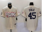 Bronx x New York Yankees #45 Gerrit Cole Cream Jersey