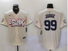 Bronx x New York Yankees #99 Aaron Judge Cream Jersey