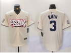 Bronx x New York Yankees #3 Babe Ruth Cream Jersey