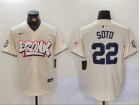 Bronx x New York Yankees #22 Juan Soto Cream Jersey