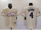 Bronx x New York Yankees #4 Lou Gehrig Cream Jersey