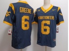 West Virginia Mountaineers #6 Garrett Greene Navy Blue F.U.S.E Limited Jersey