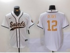 New Orleans Saints #12 Chris Olave White Baseball Jersey