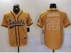 New Orleans Saints #22 Rashid Shaheed Yellow Baseball Jersey