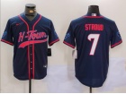 Houston Texans #7 C.J. Stroud Navy Blue H-Town Baseball Jersey