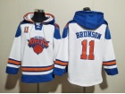 New York Knicks #11 Jalen Brunson White Hoodie