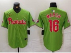 Philadelphia Phillies x Phanatic #16 Brandon Marsh Green Jersey