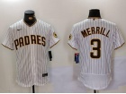 San Diego Padres #3 Jackson Merrill White Flexbase Jersey