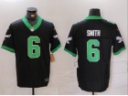 Philadelphia Eagles #6 DeVonta Smith Black Throwback Limited Jersey