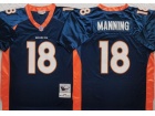 Denver Broncos #18 Peyton Manning Blue Throwback Jersey