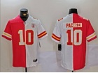 Kansas City Chiefs #10 Isiah Pacheco White/Red Split Limited Jersey