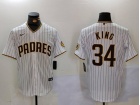 San Diego Padres #34 Michael King White Cool Base Jersey