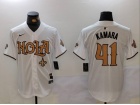 Nola x New Orleans Saints #41 Alvin Kamara White Baseball Jersey