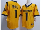 West Virginia Mountaineers #1 Jahiem White Yellow F.U.S.E Limited Jersey