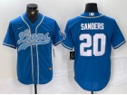 Detroit Lions #20 Barry Sanders Blue F.U.S.E. Baseball Jersey