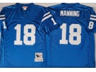 Indianapolis Colts #18 Peyton Manning Blue Throwback Jersey