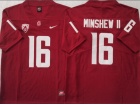 Washington State Cougars #16 Gardner Minshew II Red Limited Jersey