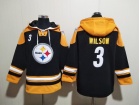 Pittsburgh Steelers #3 Russell Wilson Black Hoodie