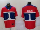 New York Giants #1 Malik Nabers Century Red Vapor F.U.S.E. Limited Jersey