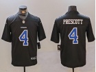 Dallas Cowboys #4 Dak Prescott Black Throwback Jersey