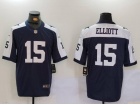 Dallas Cowboys #15 Ezekiel Elliott Blue Thanksgivings Vapor Limited Jersey