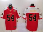 San Francisco 49ers #54 Fred Warner Red with White Shoulders Jersey