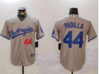 Los Angeles Dodgers #44 Vicente Padilla Grey Los Angeles Player Limited Jersey