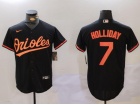 Baltimore Orioles #7 Jackson Holliday Black Cool Base Jersey