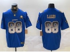 Dallas Cowboys #88 CeeDee Lamb Blue with Smoke Grey Number Limited Jersey