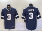 Dallas Cowboys #3 Brandin Cooks Blue Vapor Limited Jersey