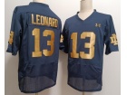 Notre Dame Fighting Irish #13 Riley Leonard Navy Blue with Golden Number F.U.S.E Limited Jersey